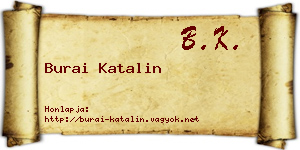 Burai Katalin névjegykártya