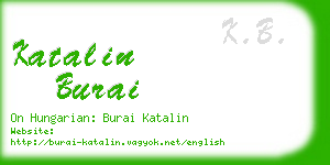 katalin burai business card
